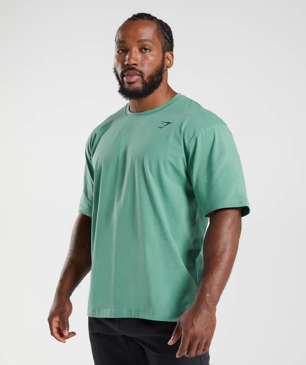 Panske Tricka Gymshark Power Tmavo Zelene Zelene | JX0731458